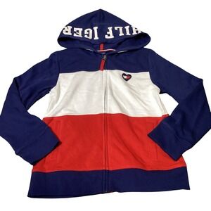 Tommy‎ Hilfiger Kids Full-Zip Hoodie Jacket Size M (8/10) Blue Red White - NWOT